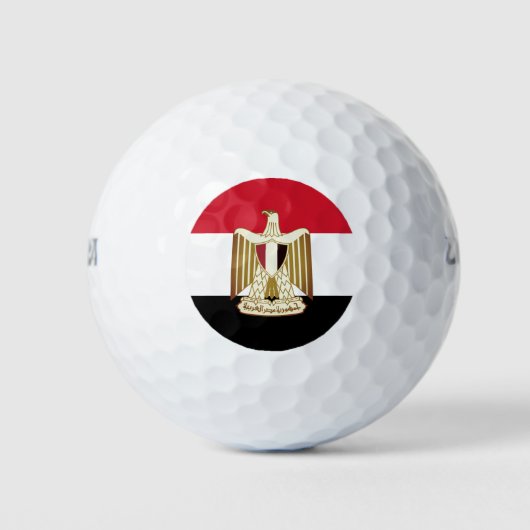 Vlag van Egypte (met een groter wapen) Golfballen (Voorkant)