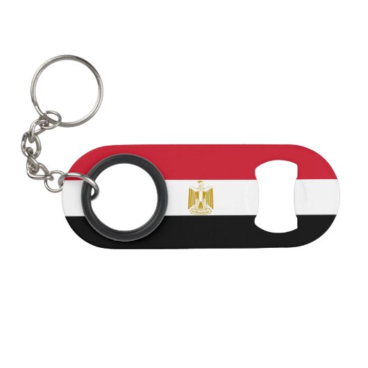 Vlag van Egypte Mini Flessenopener (Voorkant (Horizontaal))