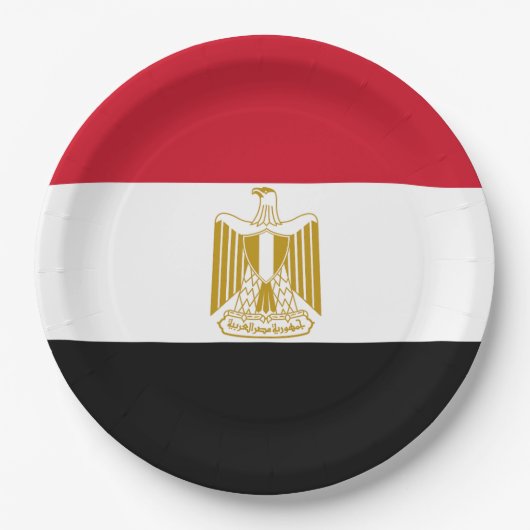 Vlag van Egypte Papieren Bordje (Voorkant)
