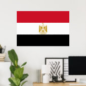 Vlag van Egypte Poster (Thuiskantoor)