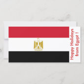 Vlag van Egypte, Prettige Feestdagen vanuit Egypte Feestdagenkaart (Voorkant)