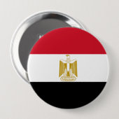 Vlag van Egypte Ronde Button 4,0 Cm (Voorkant /achterkant)