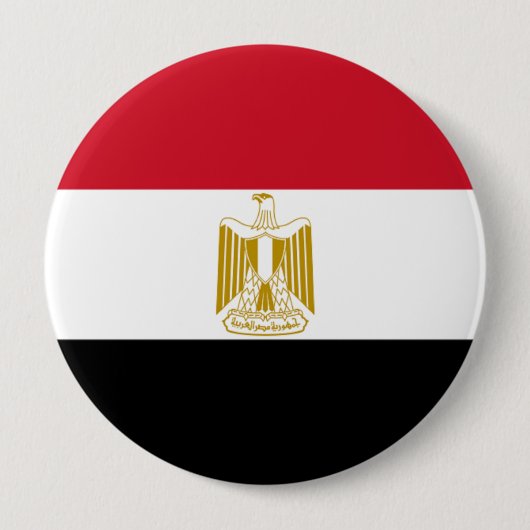 Vlag van Egypte Ronde Button 4,0 Cm (Voorkant)