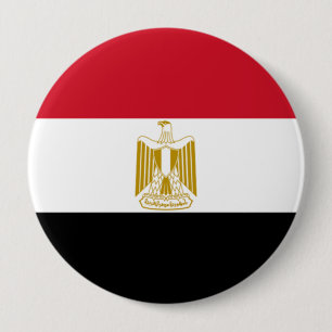 Vlag van Egypte Ronde Button 4,0 Cm