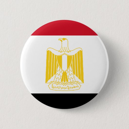 Vlag van Egypte Ronde Button 5,7 Cm (Voorkant)