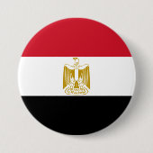 Vlag van Egypte Ronde Button 7,6 Cm (Voorkant)