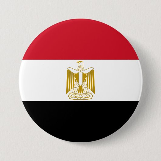 Vlag van Egypte Ronde Button 7,6 Cm (Voorkant)