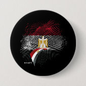 Vlag van Egypte Ronde Button 7,6 Cm (Voorkant)