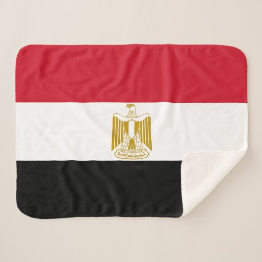 Vlag van Egypte Sherpa Deken (Voorkant (horizontaal))