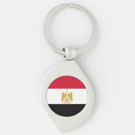 Vlag van Egypte Sleutelhanger (Voorkant)
