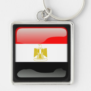 Vlag van Egypte Sleutelhanger
