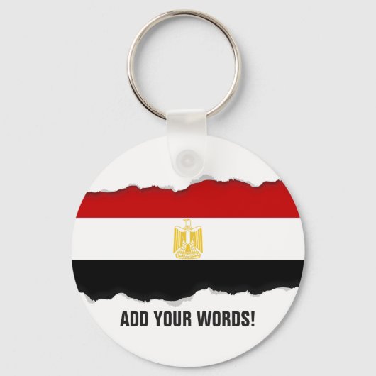 Vlag van Egypte Sleutelhanger (Voorkant)