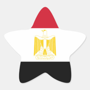 Vlag van Egypte Ster Sticker