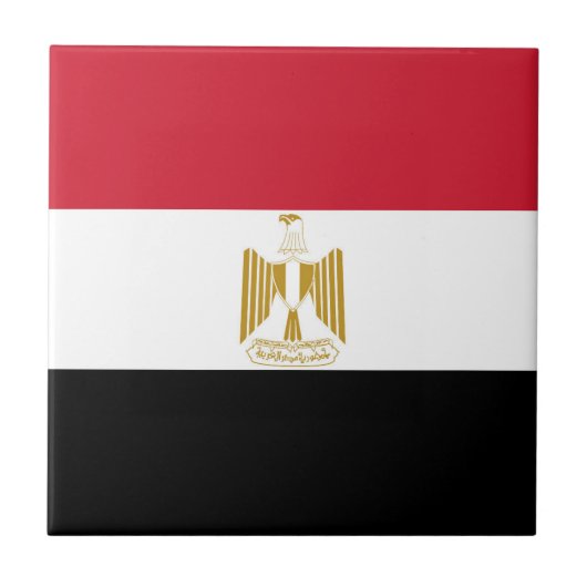 Vlag van Egypte Tegeltje (Voorkant)