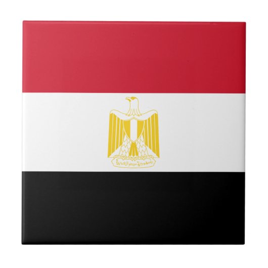 Vlag van Egypte Tegeltje (Voorkant)