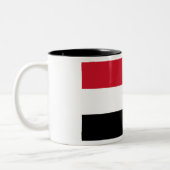 Vlag van Egypte Tweekleurige Koffiemok (Links)