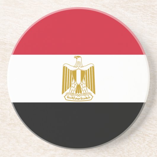 Vlag van Egypte Zandsteen Onderzetter (Voorkant)