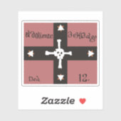 Vlag van El Doliente de Hidalgo (1811-1812), Mexic Sticker (Vel)