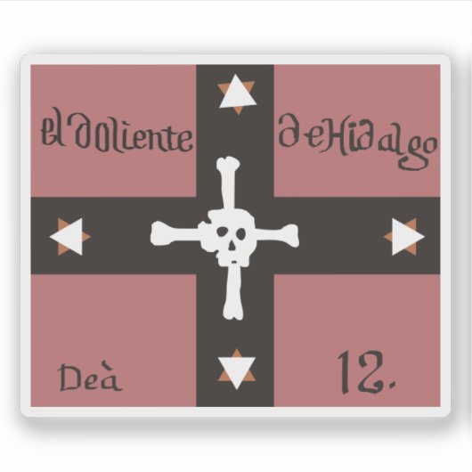 Vlag van El Doliente de Hidalgo (1811-1812), Mexic Sticker (Voorkant)