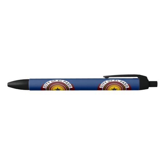 Vlag van El Paso, Texas Black Ink Pen (Bovenkant)