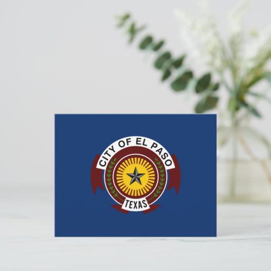 Vlag van El Paso, Texas Briefkaart (Staand voorkant)