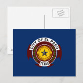 Vlag van El Paso, Texas Briefkaart (Voorkant / Achterkant)