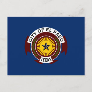 Vlag van El Paso, Texas Briefkaart