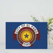 Vlag van El Paso (Texas) Briefpapier (Staand voorkant)