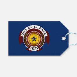 Vlag van El Paso (Texas) Cadeaulabel