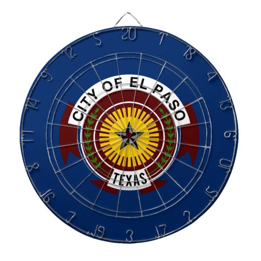 Vlag van El Paso (Texas) Dartbord (Voorkant)