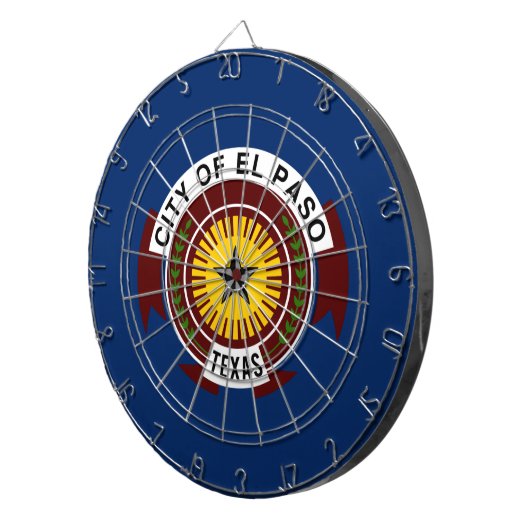 Vlag van El Paso (Texas) Dartbord (Voorkant Rechts)