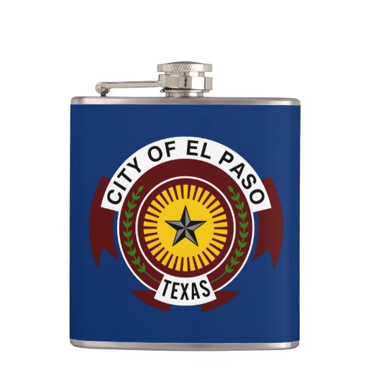 Vlag van El Paso, Texas Flask Heupfles (Voorkant)