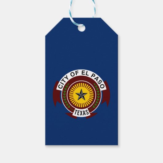 Vlag van El Paso, Texas Gift Labels Cadeaulabel (Voorkant)