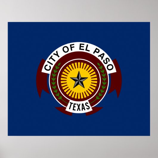 Vlag van El Paso (Texas) Poster (Voorkant)
