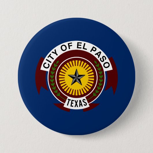 Vlag van El Paso (Texas) Ronde Button 7,6 Cm (Voorkant)