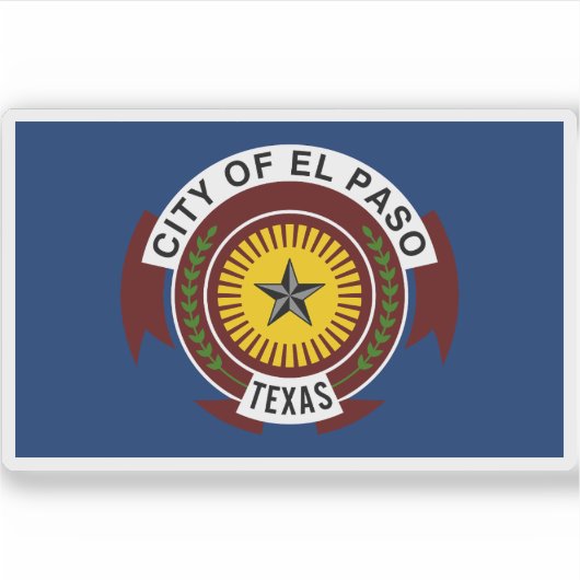 Vlag van El Paso, Texas Sticker (Voorkant)