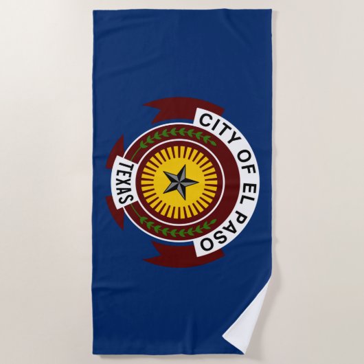 Vlag van El Paso (Texas) Strandlaken (Voorkant)