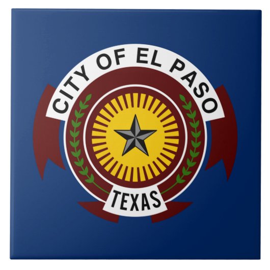 Vlag van El Paso (Texas) Tegeltje (Voorkant)