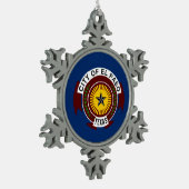 Vlag van El Paso, Texas Tin Sneeuwvlok Ornament (Links)