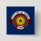 Vlag van El Paso (Texas) Vierkante Button 5,1 Cm (Voorkant)