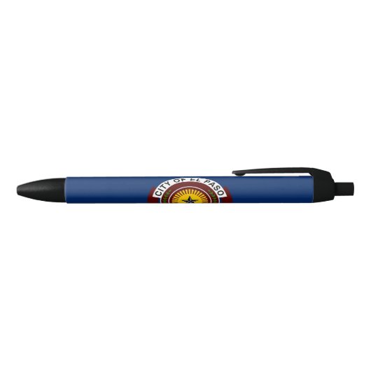 Vlag van El Paso (Texas) Zwarte Inkt Pen (Bovenkant)