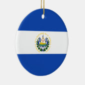 Vlag van El Salvador - Bandera de El Salvador Keramisch Ornament (Rechts)