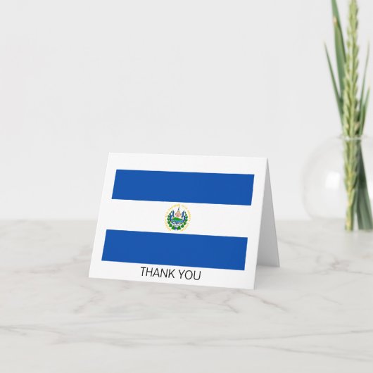 Vlag van El Salvador Bedankkaart (Voorkant)