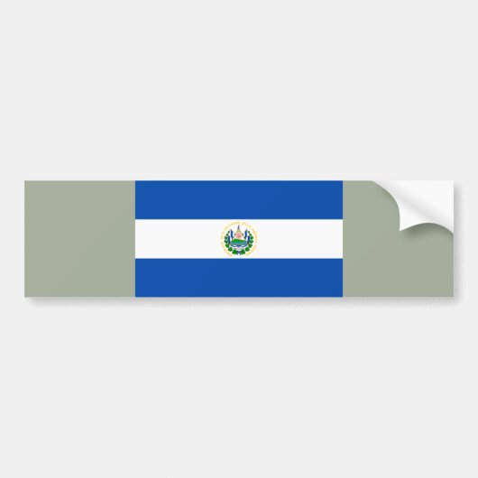 Vlag van El Salvador Bumpersticker (Voorkant)