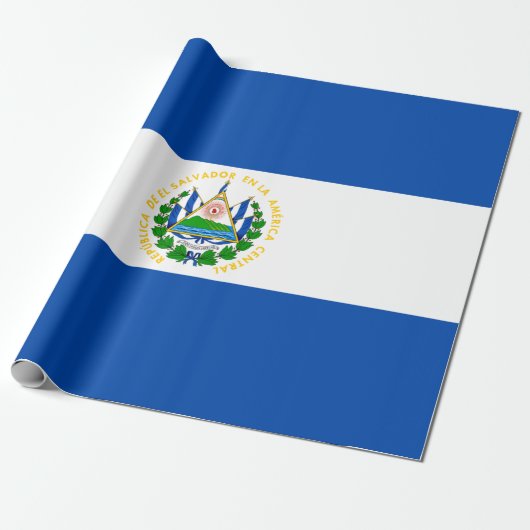 Vlag van El Salvador Cadeaupapier (Uitgerold)