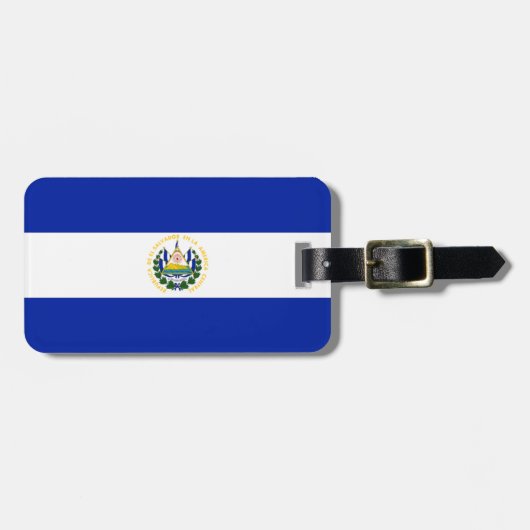 Vlag van El Salvador Easy ID Personal Bagagelabel (Voorkant horizontaal)
