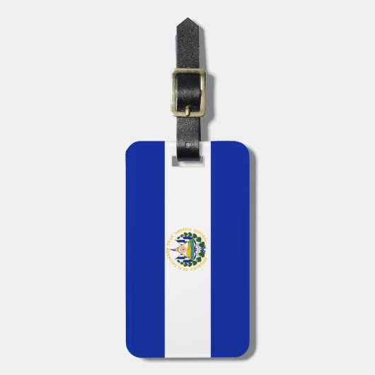 Vlag van El Salvador Easy ID Personal Bagagelabel (Voorkant verticaal)