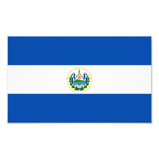 Vlag van El Salvador Foto Afdruk (Voorkant)