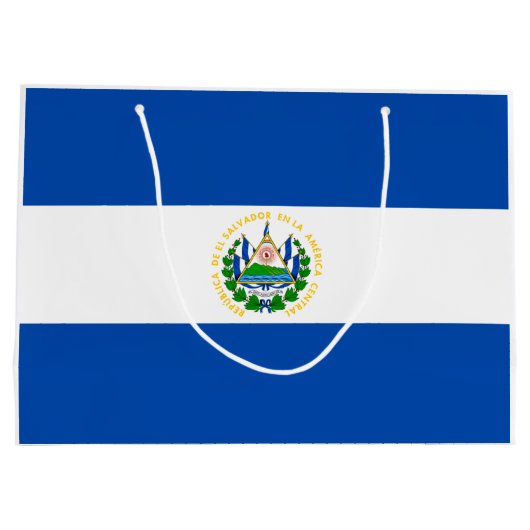 Vlag van El Salvador Groot Cadeauzakje (Achterkant)