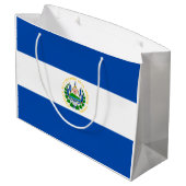 Vlag van El Salvador Groot Cadeauzakje (Achterkant Gekanteld)